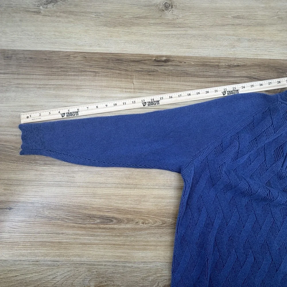 Tommy Bahama‎ Blue Napa Ridge 1/4 Zip Sweater Men's L Geometric Pima Cotton - Picture 7 of 7